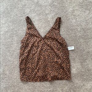 Old Navy Brown and Black Fitted Sleeveless Tank Top